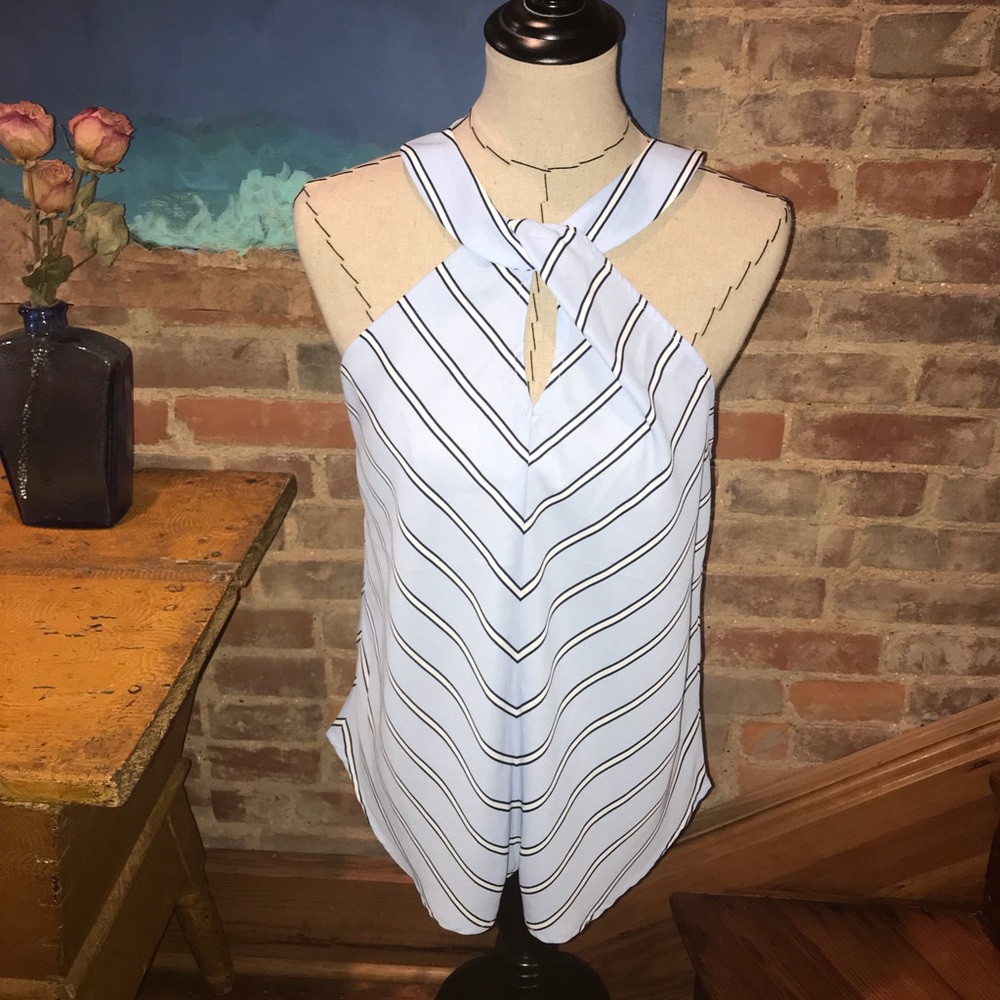 New York & Co Halter Top with Cute Bow Detail